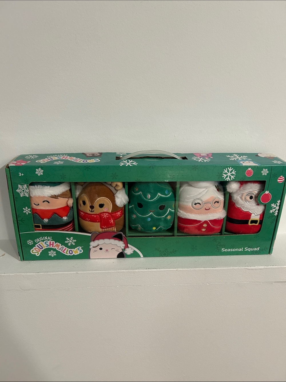 NWT Squishmallows 2022 Holiday Plush Set Unopened Santa Christmas Tree